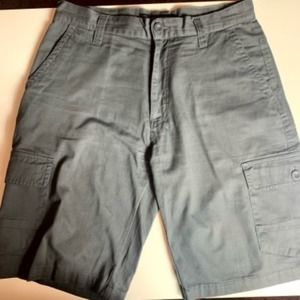 ELIXIR Men's Gray 6 Pockets Cargo Shorts Size 32